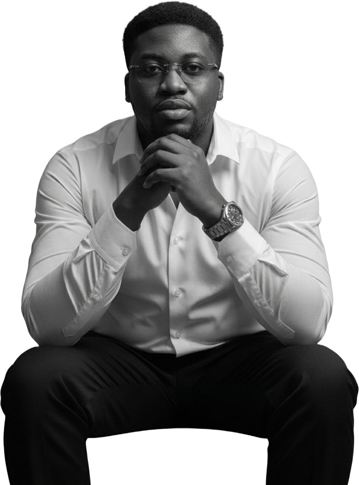 Promise Adebayo, seated